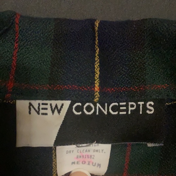 Vintage New Concept striped blazer size medium Red/Gold /Navy/Green - Picture 2 of 2